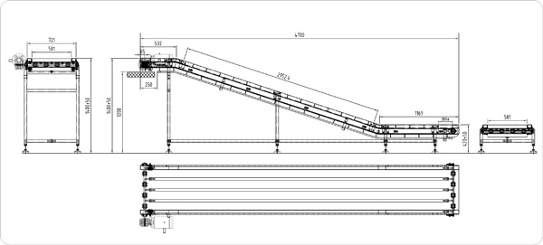 提升鏈板輸送機(jī)示意圖 提升鏈板輸送機(jī)示意圖